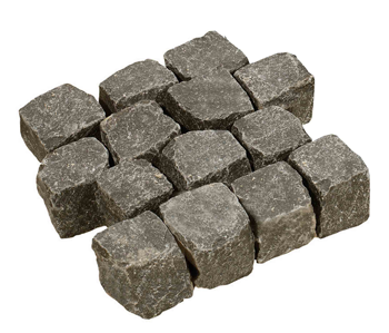 Vietnam basalt 10-10 cm gaas - Paviment.nl