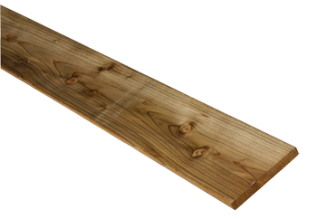Fijnbezaagde plank douglas 180x1,9x19,5 cm Groen ge&iuml;mpregneerd - paviment.nl