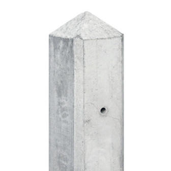 Betonnen tussenpaal diamant 280x10x10 cm sponning 27 cm Wit/grijs - paviment.nl