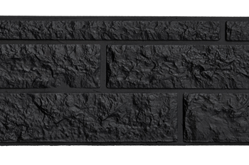 Betonplaat rots motief 184x36x4,8 cm Zwart gecoat - paviment.nl