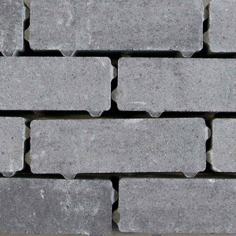 Eco bricks waterpasserend 7x21x8cm veerse grijs/zwart