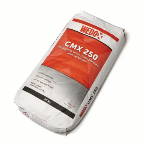 Wedox CMX 250 Cementgebonden voegmortel Antraciet 25 kg