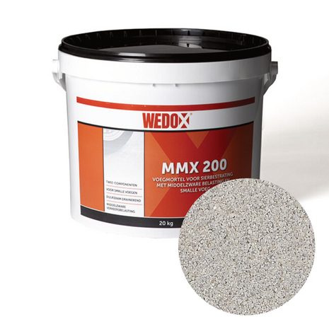 Wedox MMX 200 2K voegmortel Zilvergrijs 20 kg l Paviment
