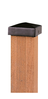 Paalkap punt 9,1x9,1 cm Zwart - Paviment.nl