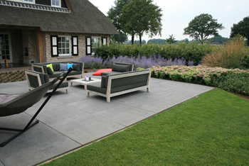 Oudhollandse tegel 80x80x5 cm Antraciet - Paviment sfeer