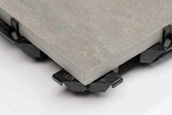 Ceramidrain 60x60x4 cm Quartz taupe sfeer