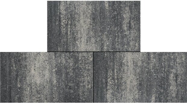 Cottage stones 40x80x4cm somerset grijs/zwart