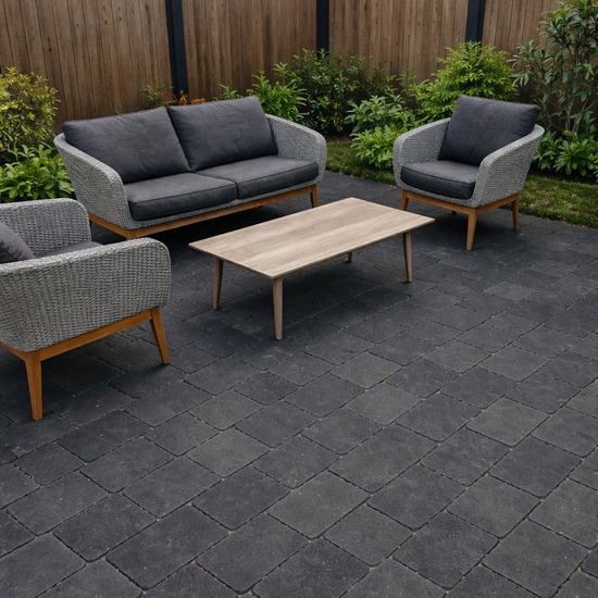 Trommelsteen 20x30x6 Antraciet