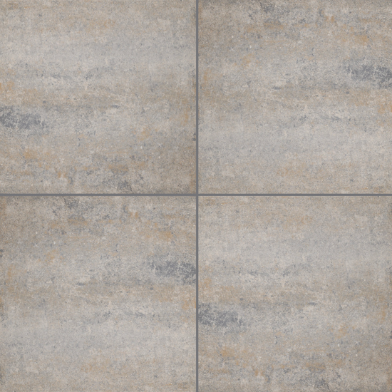 Accent terrastegel 60x60x4 cm Grijs/Bruin genuanceerd