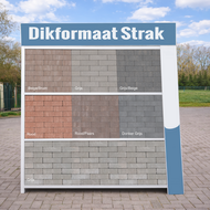 Dikformaat Strak 21x7x7cm Gris/Beige zonder facet