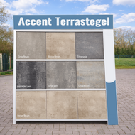 Accent terrastegel 60x60x4 cm Beige/Bruin genuanceerd