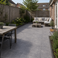 Accent terrastegel 60x60x4 cm Zilvergrijs genuanceerd