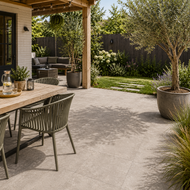 Accent terrastegel 60x60x4 cm Taupe/Grijs genuanceerd