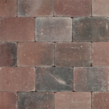 Trommelsteen 20x30x6cm rood genuanceerd Trommelsteen 20x30x6cm rood genuanceerd