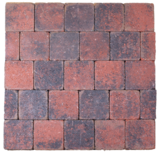Kobblestones 14x14x7 cm Rood-Zwart Kobblestones 14x14x7 cm Rood-Zwart