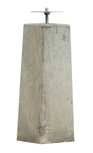 Betonpoer met verstelbare steun 15x15/18x18x50 cm Wit, draadeind M16 Betonpoer met verstelbare steun 15x15/18x18x50 cm Wit, draadeind M16