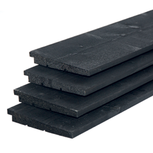 Zweeds rabat vuren gespoten 300x19,5x1,1/2,2 cm Zwart Zweeds rabat vuren gespoten 300x19,5x1,1/2,2 cm Zwart