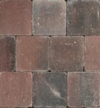 Metro Trommelsteen 15x15x6 cm Rood genuanceerd Metro Trommelsteen 15x15x6 cm Rood genuanceerd