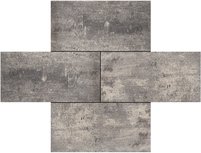 Piastrella Piatta 30x60x4,7cm grigio nero Piastrella Piatta 30x60x4,7cm grigio nero